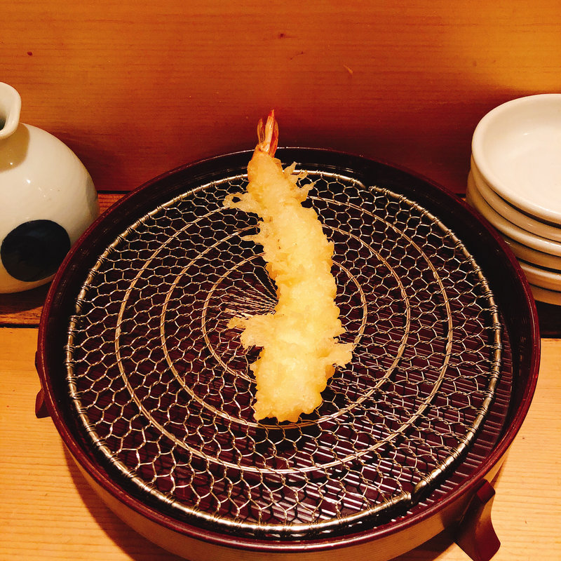 海老の天ぷら(百舌亭)