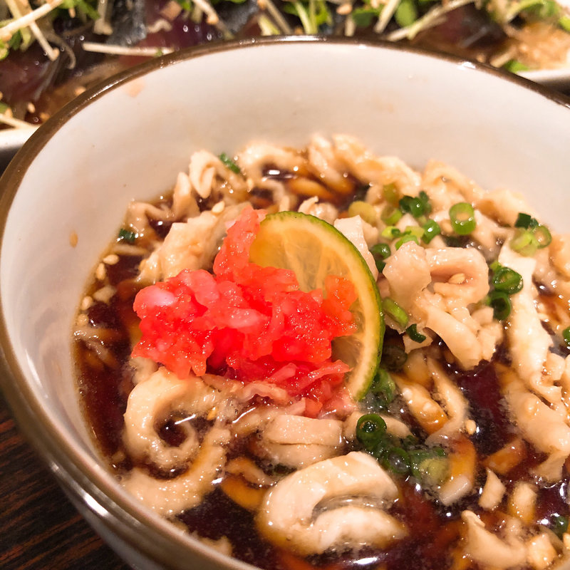 鶏皮ポン酢(マルキュウ高円寺本店)