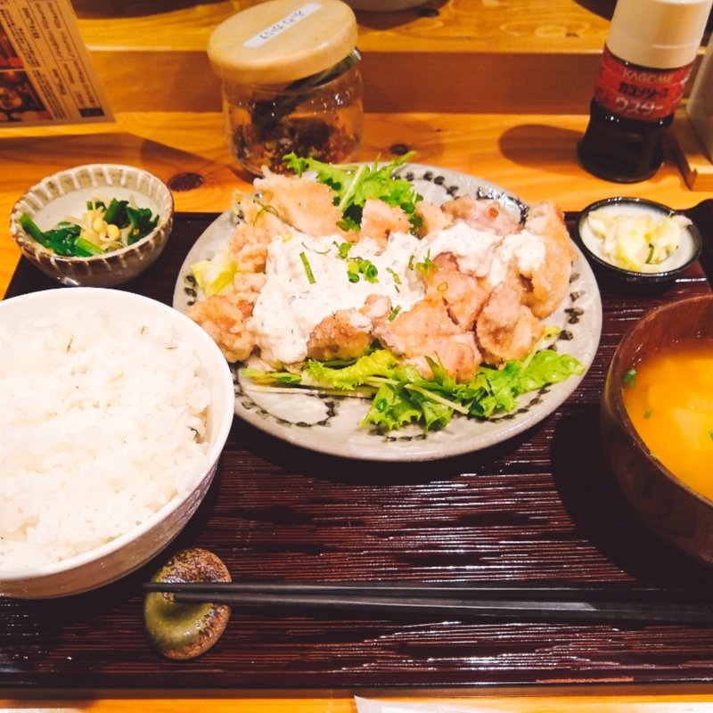 チキン南蛮定食(九州居酒屋 かてて 八丁堀本店)