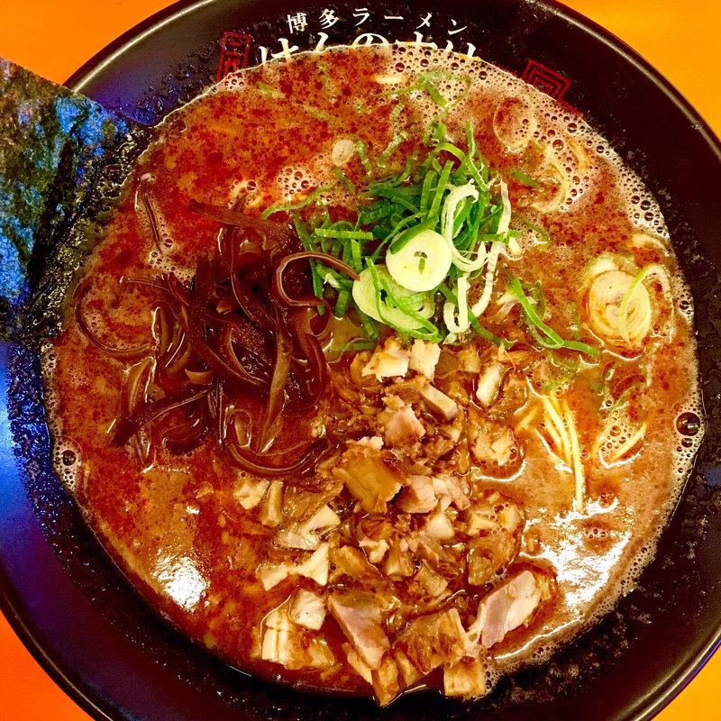 スタミナ赤ラーメン(博多ラーメン 二代目けんのすけ)