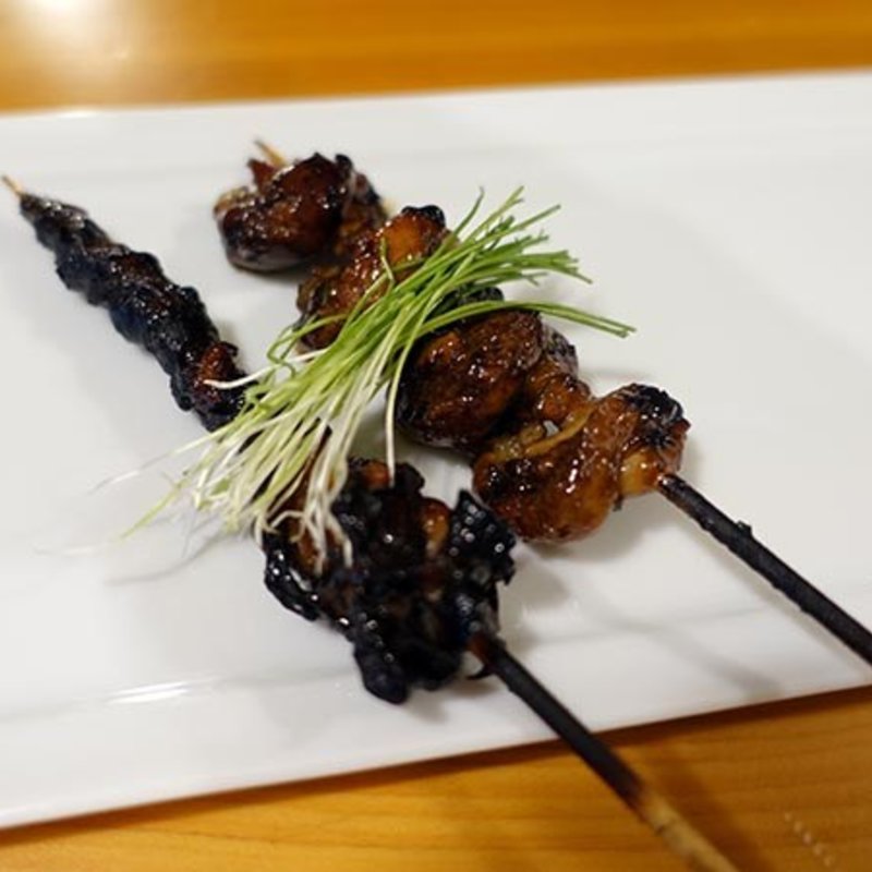 ヒレと肝の串焼き(うなぎ屋酒坊・画荘 越後屋)