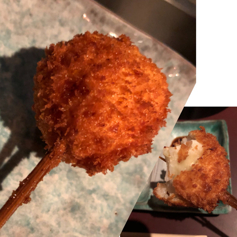 真菰筍のささみ巻(串揚げ ふくみみ)