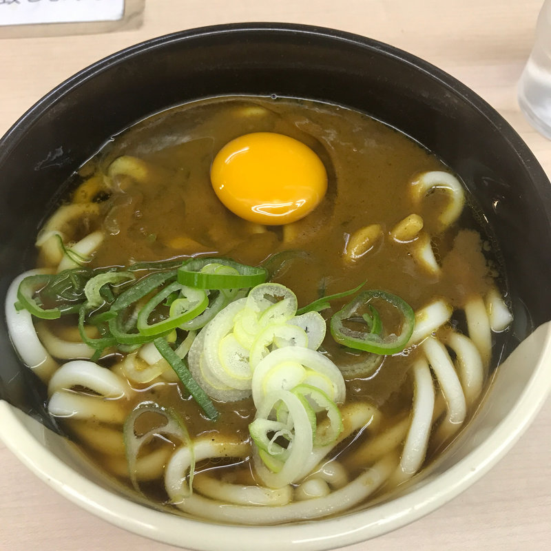 カレーうどん生卵(大橋や)