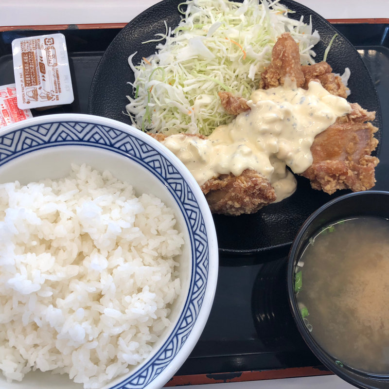 タルタル南蛮から揚げ定食 大盛(吉野家 161号線新堅田店 )