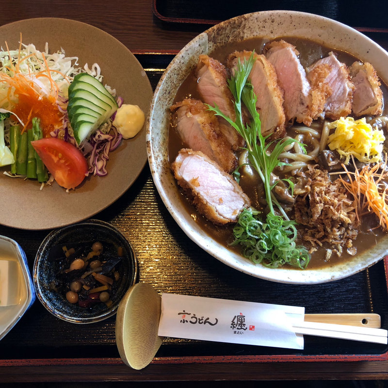 カツカレーうどん定食(京うどん 纏)