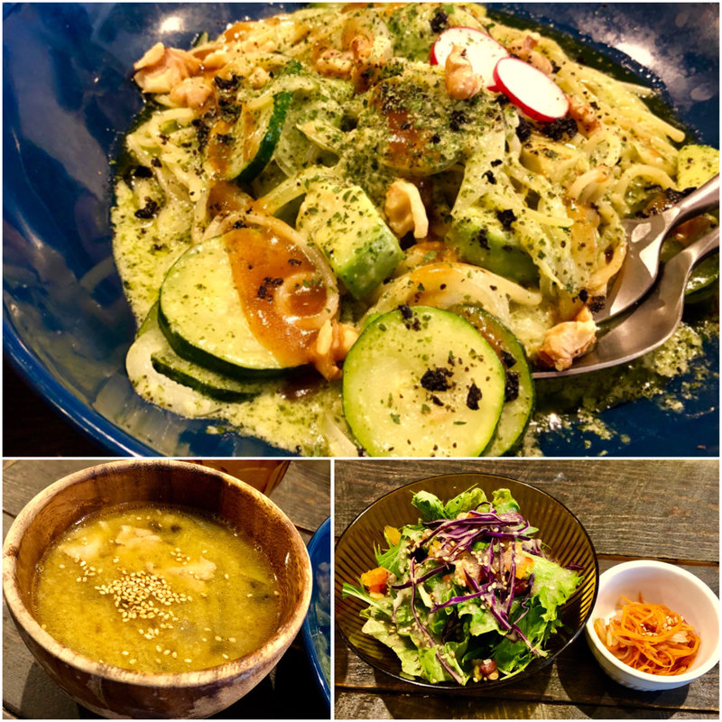 アボカドと自家製梅肉ソースの濃厚バジルクリームパスタ(ランチ)(ワイン食堂 ビオワルン 藤崎店)