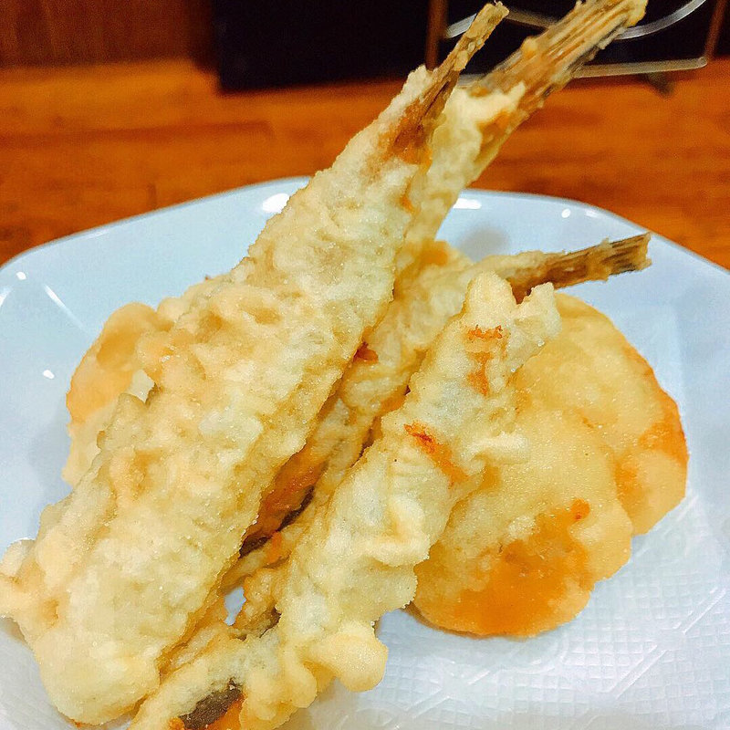 コチとハモの塩天麩羅(三平)