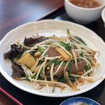 ニラレバ炒め定食(ラーメンはっちゃき 川中島店)
