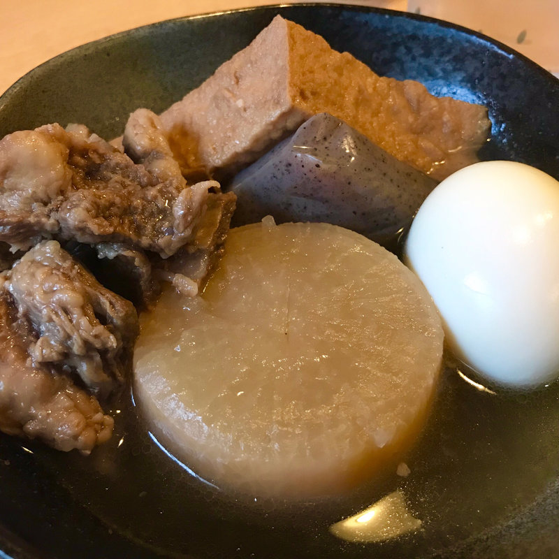 おでん3種盛合せ(かくれ酒場 うどん大學)