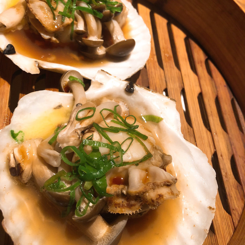 ホタテと木の子焼き(京都嵐山 まろまろ 本店)