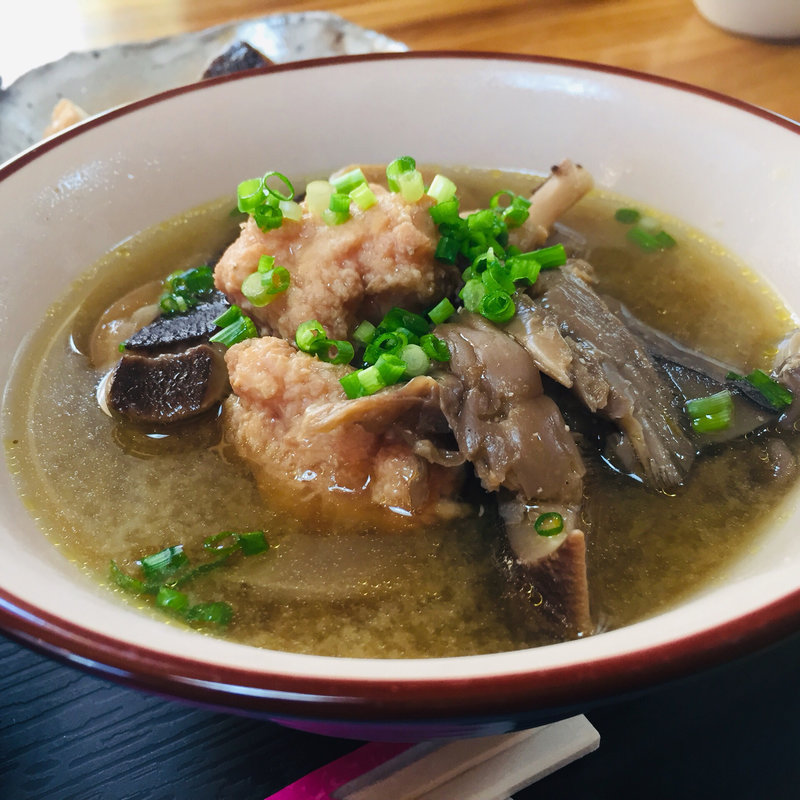 キノコ汁（鮎の塩焼き定食）(湯峠茶屋)