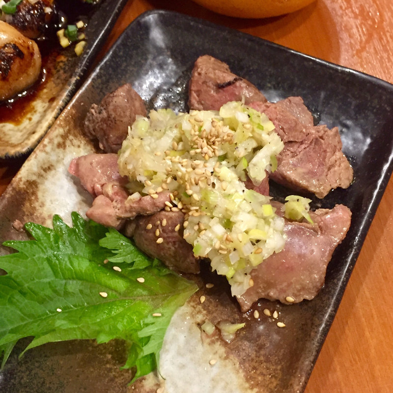 大山鶏のレバテキ(もつ千 八丁堀店)