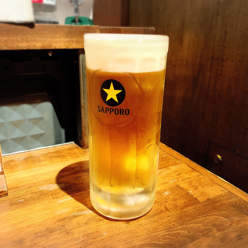 生ビール(かごっま屋台 火の玉ボーイ)