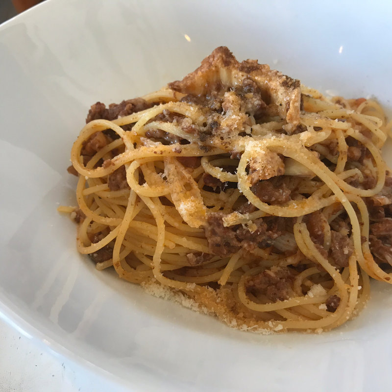 牛スジのミートソース パスタランチ(ハーミットグリーンカフェ （ｈｅｒｍｉｔ　ｇｒｅｅｎ　ｃａｆｅ）)