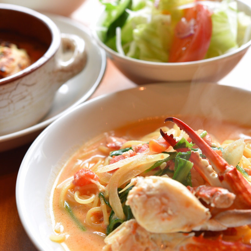 ワタリガニのクリーム生パスタ(Cafe COCCO+)
