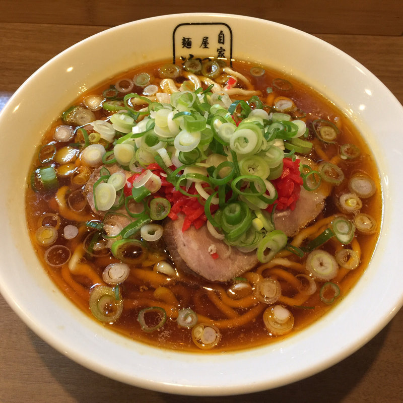 満ネギラーメン（太麺）(自家製麺 麺屋 翔)
