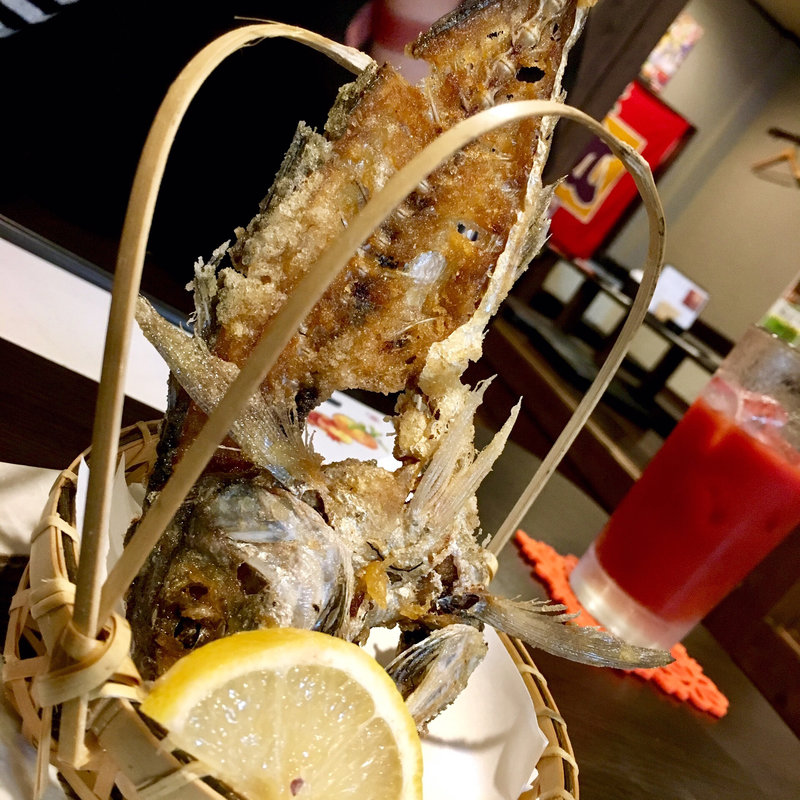 鯵の骨の唐揚げ(刺身用)(旬味旬菜 大和)