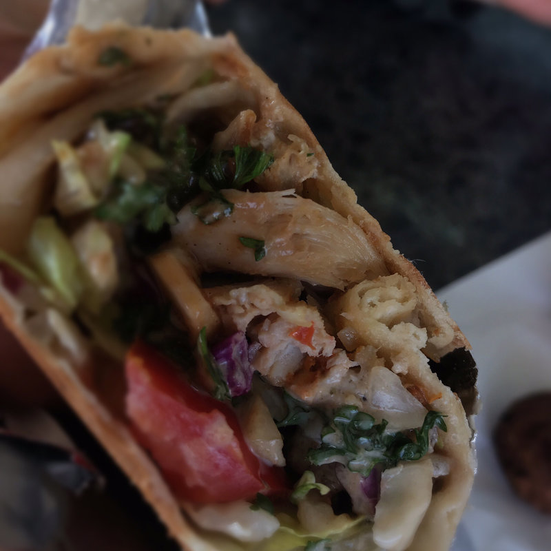 chicken kebab.  garlic&BBQsouce(Mareeba kebab)