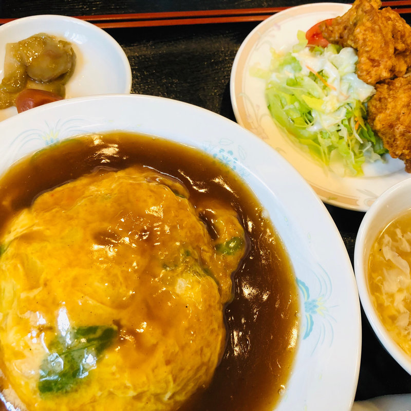 天津飯セット(富久寿)