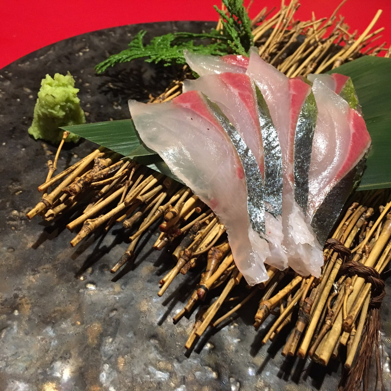 シマアジのお造り(和食 おやまだ )