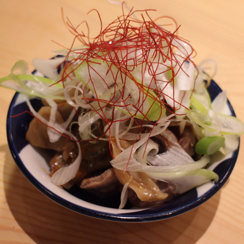 砂肝ザーサイ(大衆食堂おへそ。)