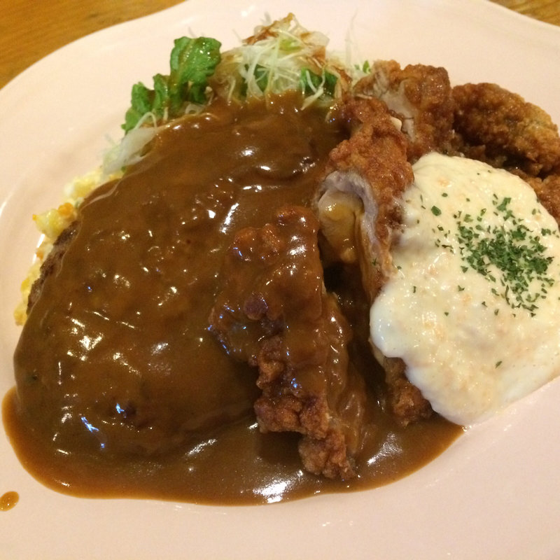ハンバーグとチキン南蛮(洋食よだれ道 )