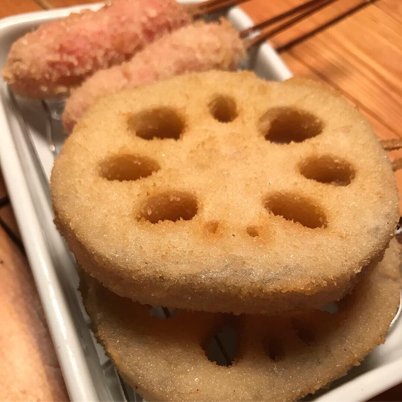 蓮根の串揚げ(旬菜食堂山吹)