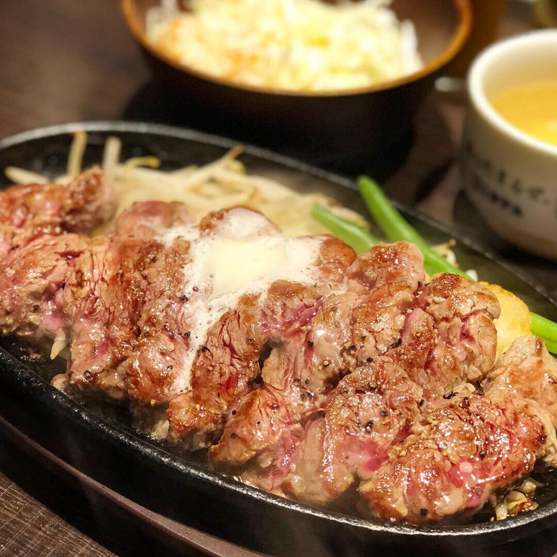 タケルステーキ レギュラー200g ( ライス・スープ・サラダ付 )(1ポンドの ステーキ ハンバーグ タケル 福島店)