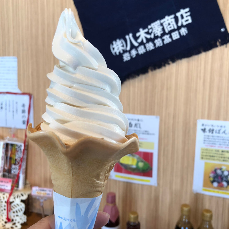 しょうゆソフトクリーム(八木澤商店 一本松店 )
