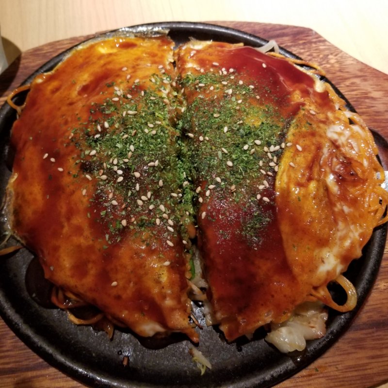 納豆&チーズ　辛麺変更(広島のお好み焼き·鉄板焼きRYU)