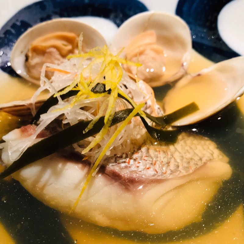 天然鯛と蛤のわんちり(阿吽 )