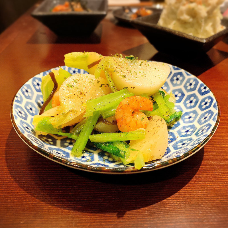 海老カブアンチョビマリネ(大衆酒場 チャン栓チャン)