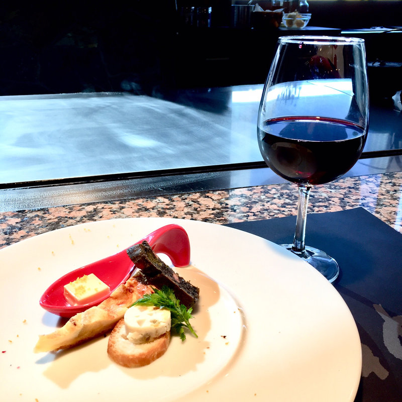 上撰 国産牛フィレコースの中の前菜(ステーキハウス神楽グランデ三宮店)