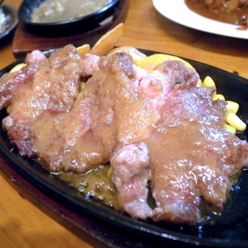 ビーフステーキ(ハンバーグレストランまつもと)