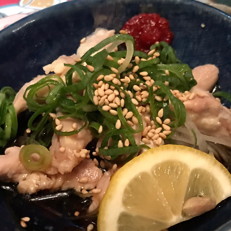 鶏せせりの九条葱ぽん酢(白木屋 南海なんば北口駅前店)