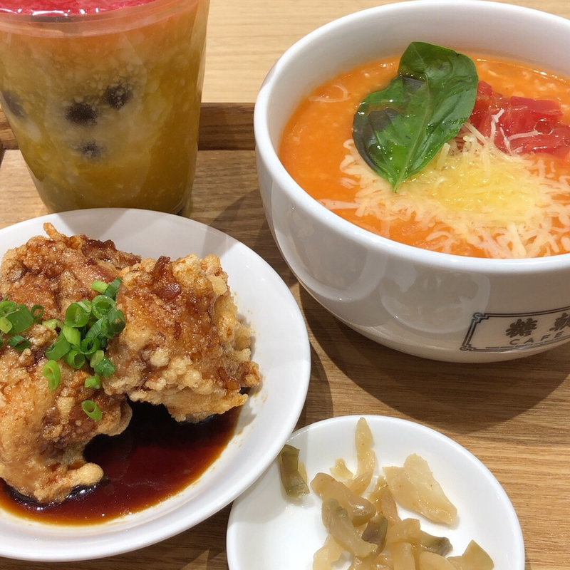チーズトマト粥 カフェセット(糖朝 CAFE 横浜ランドマークプラザ店)