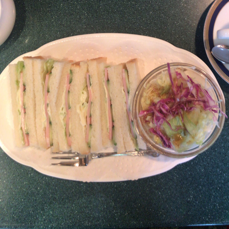 ハムサンドセット(伯爵 池袋北口店)