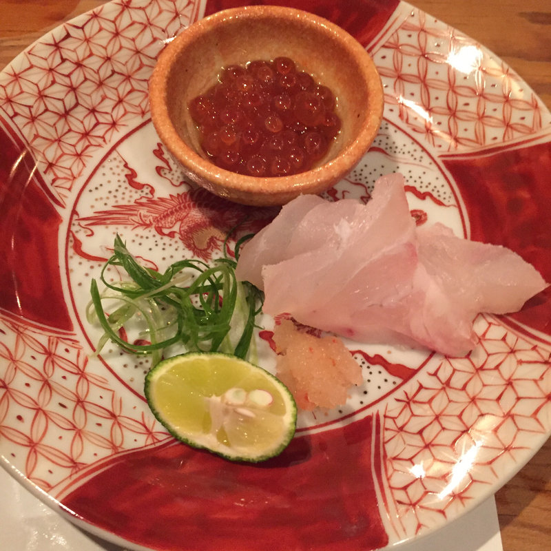 マルハタとイクラの醤油漬け(千ふく)