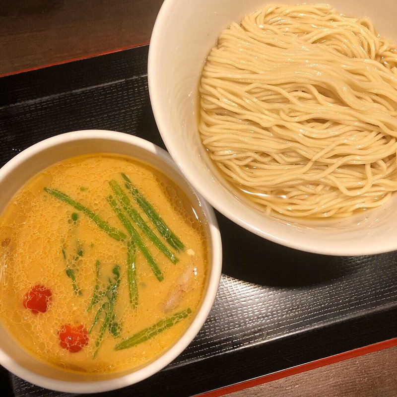オマール海老と木の子のクリームつけ麺(麺屋玉ぐすく )