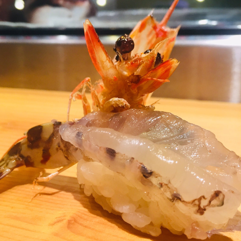 踊り車海老(築地 すし鮮 天文館2号店)