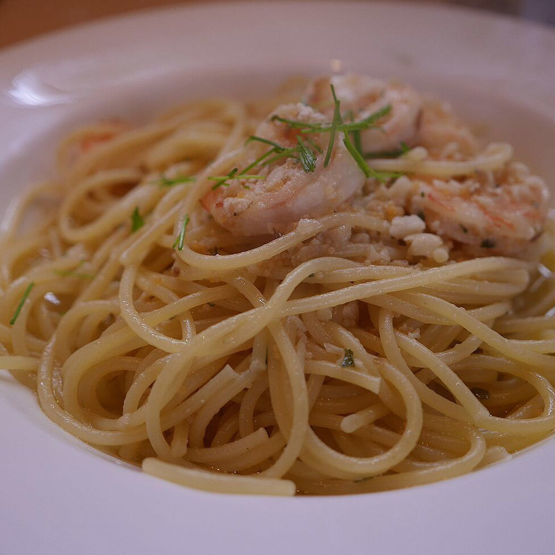 小海老とトビコのペペロンチーノ(f-cafe')