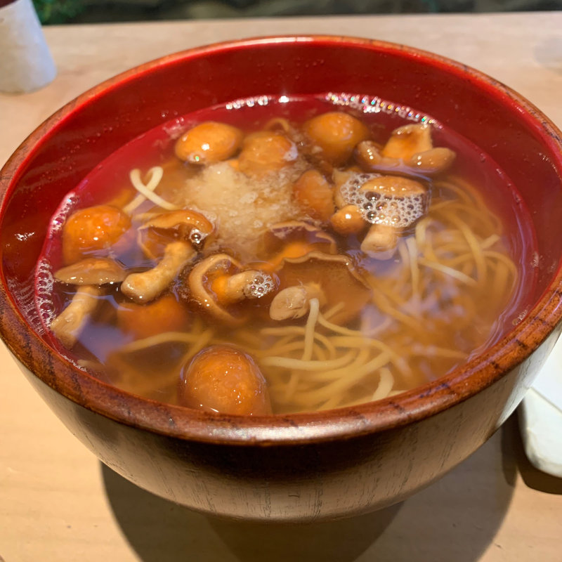 季節限定 舞茸天おろしなめこそば(信州そば むらた)