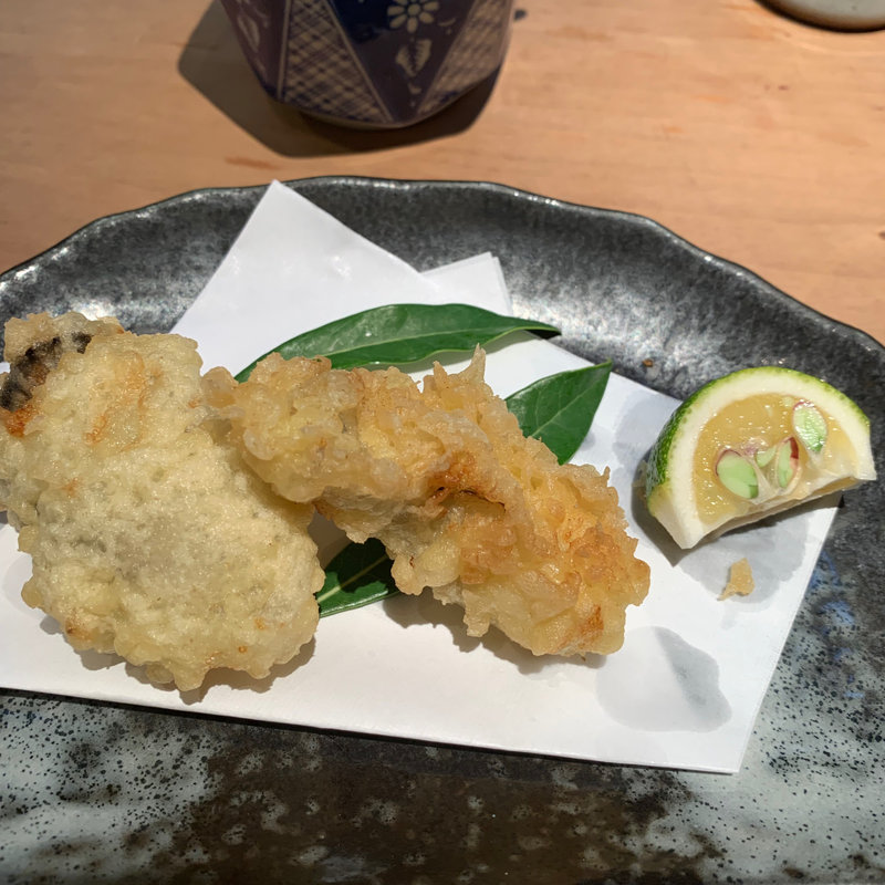 季節限定牡蠣の天ぷら単品(信州そば むらた)