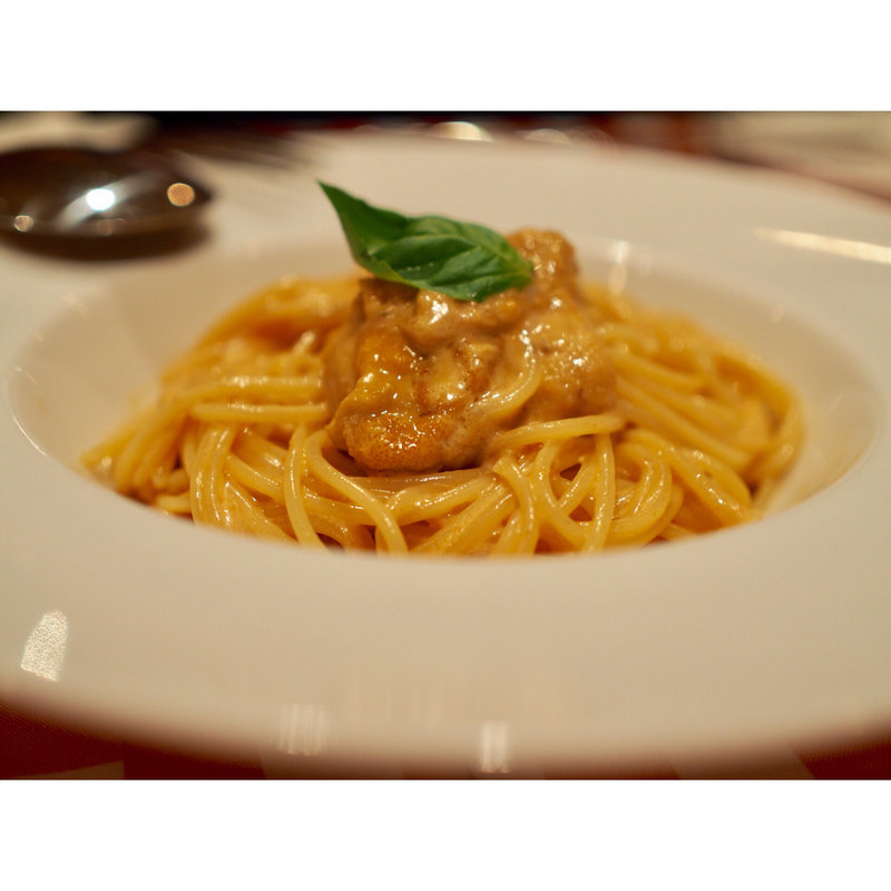 たっぷり北海道産生ウニとクリームソースのスパゲティ(arancino osaka)