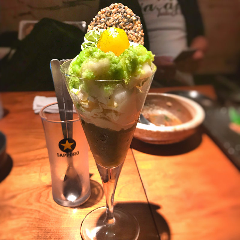 蔵王クリームチーズとずんだ餅の和パフェ(ほたる 国分寺店)