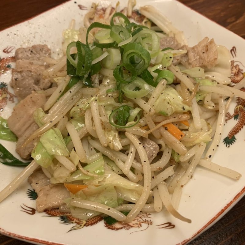 肉野菜炒め(福間ラーメン ろくでなし 福津本店)