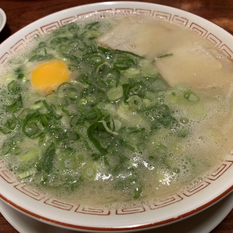 月見ラーメン(長浜御殿 住吉店)