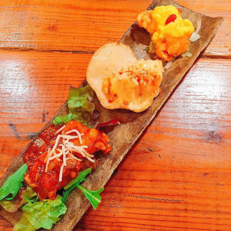 ぷりぷり海老の三種ソース(CHI・i ・NA 福島店)