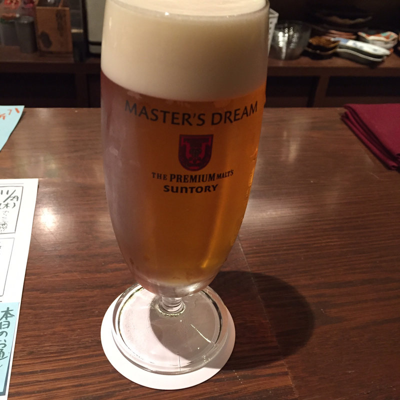 ドラフトマスター生ビール(ぽんしゅや三徳六味)