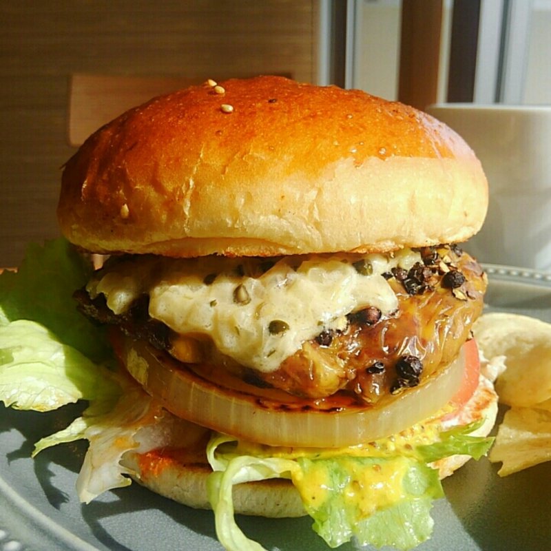 ペッパーチーズバーガー(BLANC coffee stand)